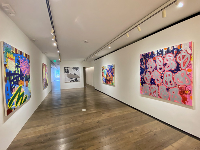 tim mcfarlane walk sign is on at bridgette mayer gallery 1